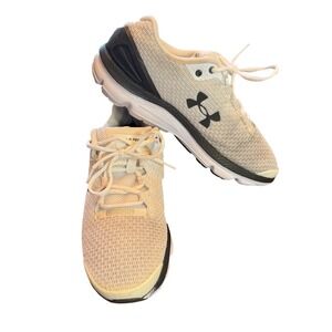 Under Armour White Black Charged Assert 9 Mens Running Shoes Size 10 Athletic